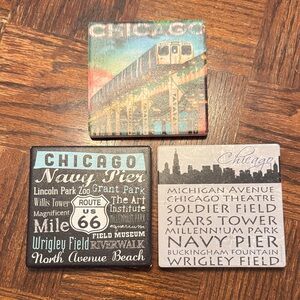 ✨3/$10 Chicago Coasters Set